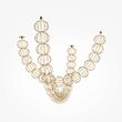 Lustra LED moderna Golden Cage aurie L32cm 117W, Maytoni