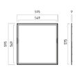 Panou LED incastrat XWIDE 40W 4000K 595x595 mm IP40 Arelux WD6060NW MWH