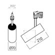 Proiector LED pe sina XFOCUS 1x20W 4000K CRI.90 IP20 36° SWH Arelux FS10NW SWH
