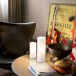 Veioza moderna alba dispersor sticla 1xE27/60W, EDO TL1 Small 044606 Ideal Lux