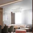 Plafoniera moderna cromata cu cristale 8xE14/40W, Martinez PL8 166285 Ideal Lux
