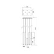 Lustra moderna cromata LED 32W/3456lm/3000K, Madison 01-2049 Redo