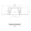 Profil fără ramă vizibila aluminiu dispersor policarbonat montaj încastrat tavane/pereți gipscarton fixare deasupra panouri gips PRF043/300SET Arelux