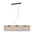 Lustra cristal transparent moderna Dune aurie L93cm, Maytoni