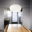 Lustra moderna abajur sticla opal 1xE27/42W, Candy SP1-D40 086736 Ideal Lux