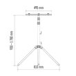 Trepied din otel pentru 1-2 proiectoare, cu inaltime regalbila 93-178 cm, EMOS ZS9510