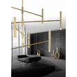 Candelabru modern auriu, stil industrial, lumina sus-jos, 16xG9/33W, Livi 8392, Amplex