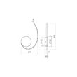 Aplica LED moderna alba 16W/1221/4000K, Nexus 01-2956 Smarter