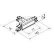 Element conexiune T si alimentare stanga 3 sine 3 circuite TRACK N 3c T MWH Arelux TKN1010 MWH