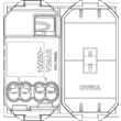 Pulsant alb, 2m, 1P NO, 10A, NEVE UP Vimar, VIM-09008.2