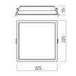 Spot LED incastrat 28W/3000/4000/6000K XEvo EVS04CCT SWH Arelux