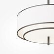 Lustra moderna Bergamo neagra abajur alb cu negru Ø50cm, Maytoni