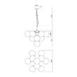 Lustra moderna aurie abajururi sticla ambra 10xE14/28W, Agape 01-2940 Smarter