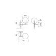 Aplica moderna dreapta negru mat+auriu abajur sticla opal E14/28W, Essential 01-2944 Smarter 
