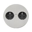 Priza dubla Schuko, incastrabila, crom mat, Twist 931.021, Bachmann