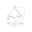 Lustra moderna aurie abajururi sticla opal 5xE14/28W, Volley 01-2721 Smarter