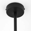 Candelabru modern negru abajururi fumurii 4xG9/60W si 4xGU10/60W Moka 1975 Jupiter