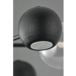 Candelabru modern negru abajururi transparente 3xG9/60W si 3xGU10/60W Moka 1995 Jupiter