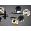 Candelabru modern negru abajururi champagne 4xG9/60W si 4xGU10/60W Moka 1994 Jupiter