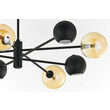 Candelabru modern negru abajururi champagne 4xG9/60W si 4xGU10/60W Moka 1994 Jupiter