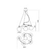 Lustra moderna aurie abajururi sticla opal 5xE14/28W, Volley 01-2719 Smarter