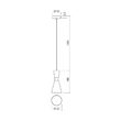 Lustra moderna aurie conica inel decorativ negru E27/42W, Kilt 01-2710 Smarter