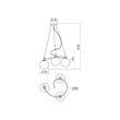 Lustra moderna aurie abajururi sticla opal 3xE14/28W, Volley 01-2715 Smarter