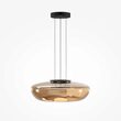 Lustra LED moderna Bassa neagra abajur olive Ø45cm 20W, Maytoni