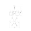 Candelabru Circe modern bronz, 6 brate, 6xE27/42W, ICI C6 23, Incanti