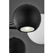 Candelabru modern negru abajururi sticla opal 3xG9/60W si 3xGU10/60W Moka 1997 Jupiter