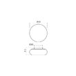 Plafonieră moderna alba LED 42W/4326lm 3000K/4000K/5000K, Ubis 01-2231 Redo