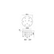 Plafonieră moderna auriu LED 36W/3888W/3000K, Madison 01-2039 Redo