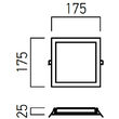 Spot LED incastrat XFACE 18W 4000K IP40 120° MWH Arelux FCQ03NW MWH