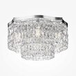 Plafoniera cristal transparent moderna Dune cromata Ø45cm, Maytoni