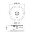 Corp de iluminat de siguranta, incastrat, rotund, 3W LED 3h, Emos ZN1310