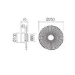 Aplica LED moderna aurie abajur sticla lucrata manual 6W/420lm/3000K, Reef 05-969 Smarter