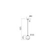 Lustra moderna aurie abajur sticlă alba degrade 1xG9/28W, Berry 01-2264 Redo