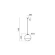 Lustra moderna aurie abajur sticlă alba degrade 1xE27/42W, Berry 01-2268 Redo