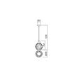 Lustra moderna cromata abajur sticlă alba 1xE14/42W, Plumen 01-2065 Redo