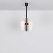 Candelabru modern cu 3 brate din alama masiva si abajururi din sticla opal, Odyssey, B140 SchwungHome