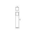 Stalp exterior negru abajur sticla IP54 1xE27/15W, Vitra 9110 Redo