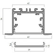 Profil aluminiu perete/tavan 1710 mm Arelux PRF063/171