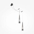 Aplica LED moderna Sintesi neagra abajur fumuriu L48cm 24W, Maytoni