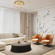 Plafoniera moderna Frame aurie abajur transparent Ø65cm, Maytoni
