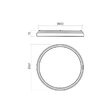 Plafoniera moderna LED neagra-aurie 45W/4900lm/4000K, Caster 01-2970 Smarter