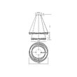Lustra Oblige moderna aurie cu cristale, dimmabila in 3 pasi, LED 73W/8760lm, 3000K/4000K/6000K, CRI90, IOB PM+L 11, Incanti
