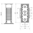 Doza de legatura, multipla, montaj pentru polistiren, 100x230x250mm, Kopos KEZ-3KB