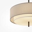 Lustra moderna Bergamo neagra abajur alb cu gri Ø50cm, Maytoni