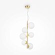 Lustra moderna Dallas aurie abajur alb Ø29cm, Maytoni