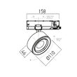 Proiector LED pe sina 15°-45°° 22W/4000K/2577lm XArte AR01NW SBK Arelux